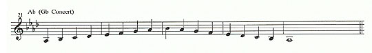 A flat major scale
